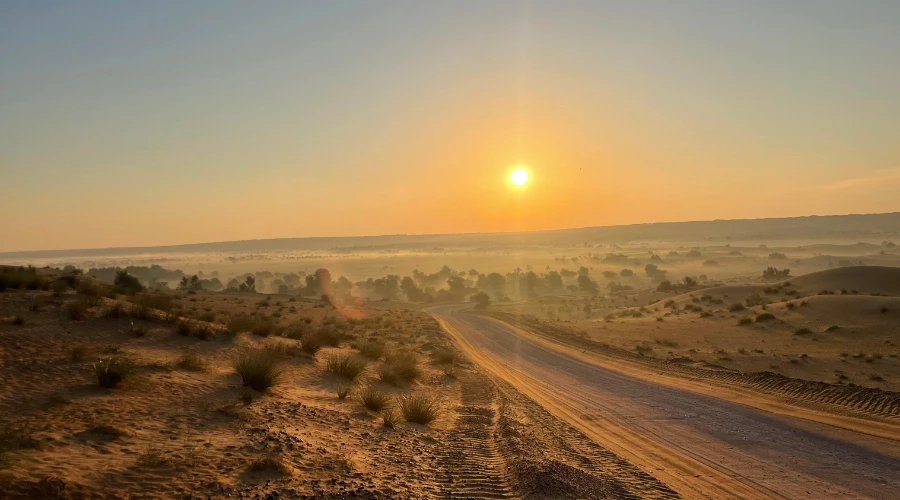 dubai-overnight-desert-safari-sunrise-dune-landscape