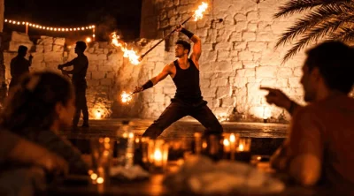 dubai-desert-safari-live-fire-show-performance